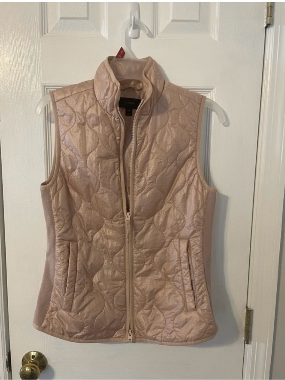 Champagne Gold Quilted J Crew Vest